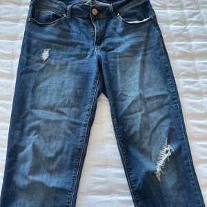 Women's Blue Distressed Jeans
